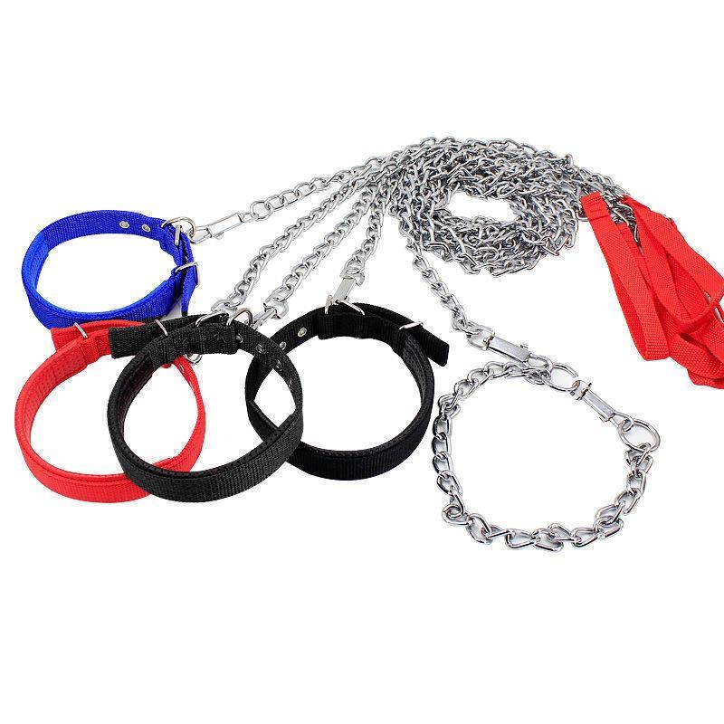 Iron dog chain, mid-sized dog collar, dog dog and horse dog
