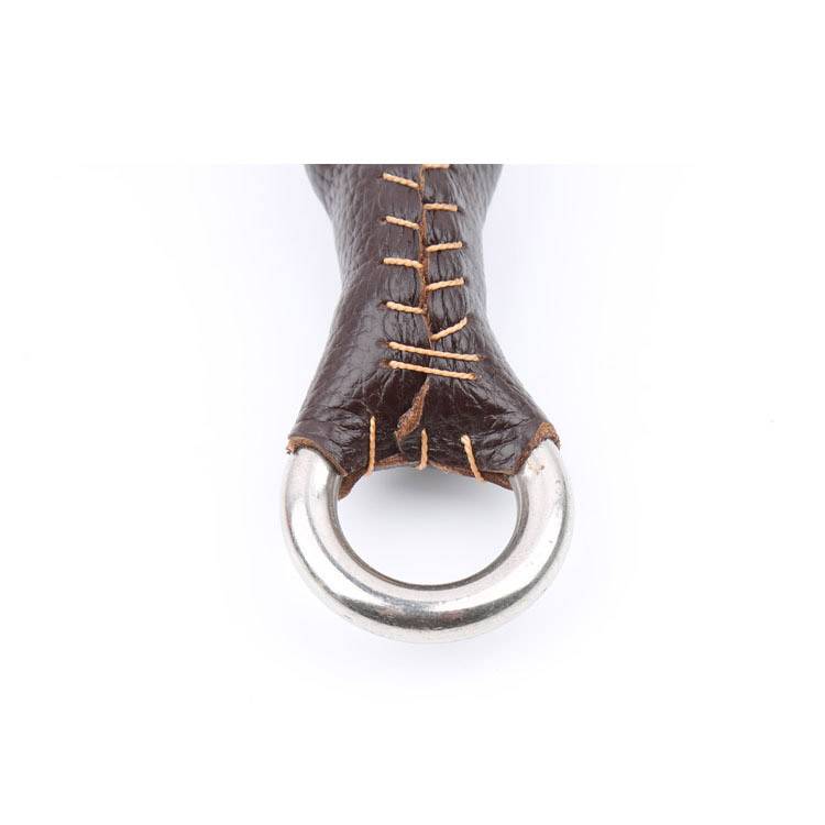 Stainless steel Kirin whip two -ring whip, handle, gourd whip, flapbuilding whip cowhide handle