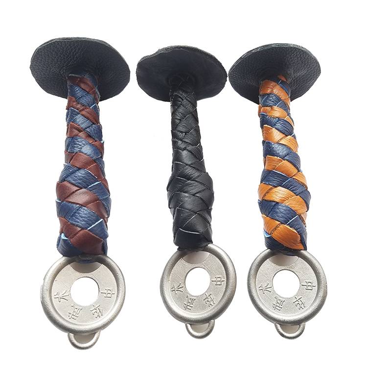 Stainless steel Kirin whip two -ring whip, handle, gourd whip, flapbuilding whip cowhide handle