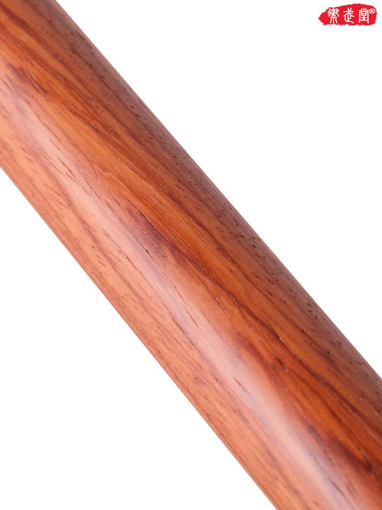 Red Huapi solid wood martial arts stick Taiji health stick thirteen gyroscopy whip yoga open back defense long short sticks