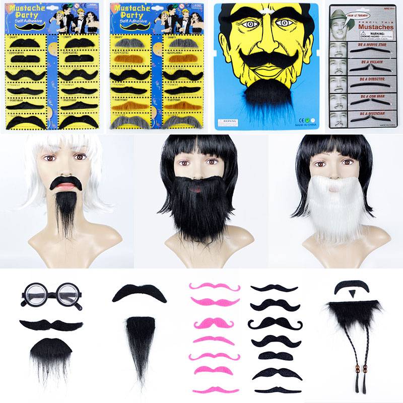 False bearded props simulated the old man fake beard beyard adult children's stage table performed Master Huho beard