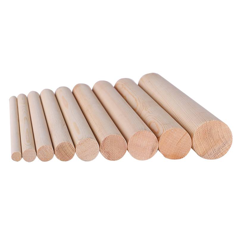 Round wooden stick pine stick imported solid wood stick DIY handmade model hanging clothes rod long wooden stick decoration construction materials customized