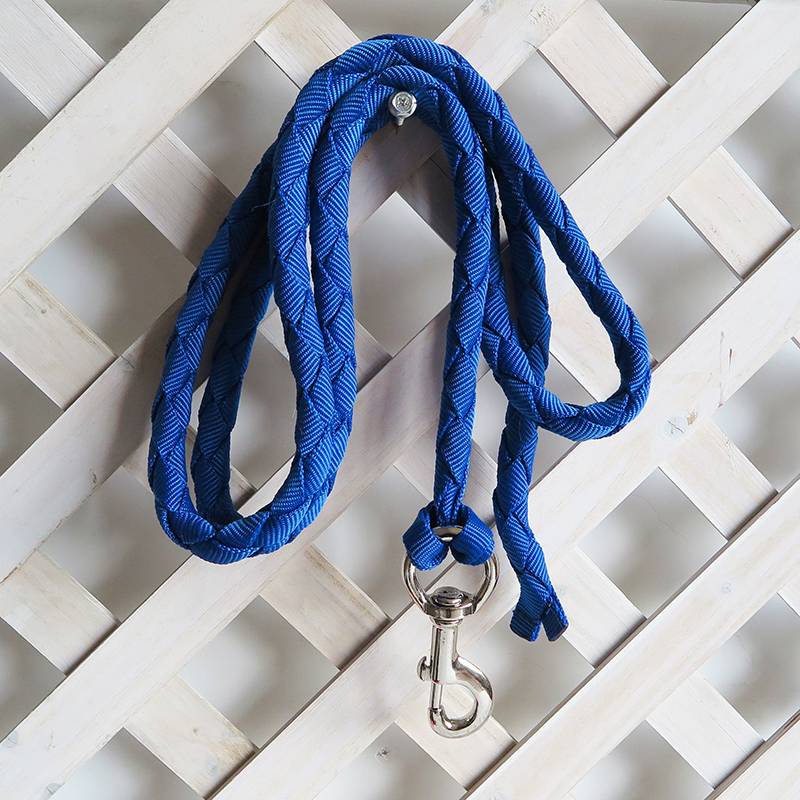 Monochrome hand -made rope Horse rope nickel -plated silver clip alloy thickened large hook pull horse rope pet rope