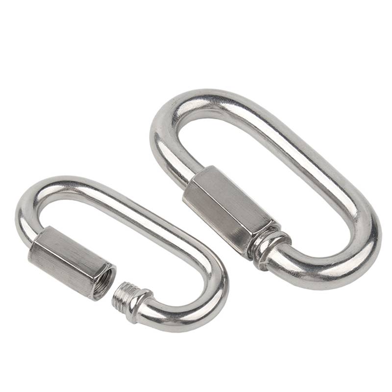 304 stainless steel climbing buckle spring nut buckle safety insurance buckle with circle dog chain buckle life -long life hook