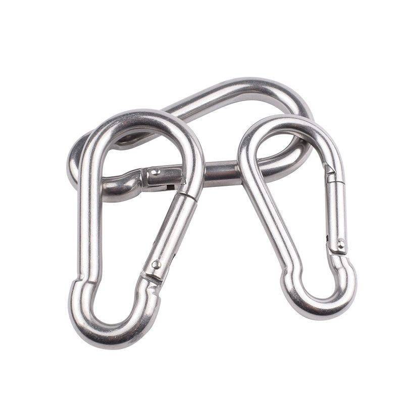 304 stainless steel spring buckle hiking buckle buckle keychain buckle buckle nut spring belt buckle dog chain buckle