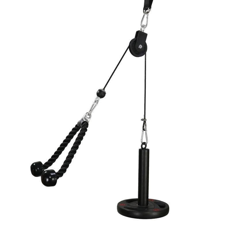 Homemade high -level drop -down training equipment DIY home fitness equipment pulley group with handle trius muscle pull rope