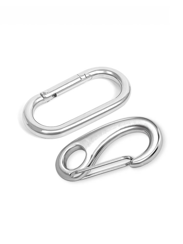 304 stainless steel spring buckle hiking buckle buckle keychain buckle buckle nut spring belt buckle dog chain buckle