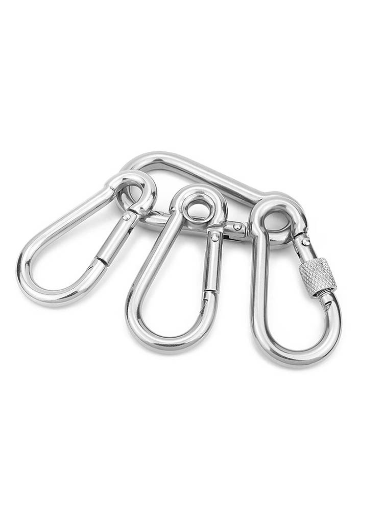 304 stainless steel spring buckle hiking buckle buckle keychain buckle buckle nut spring belt buckle dog chain buckle