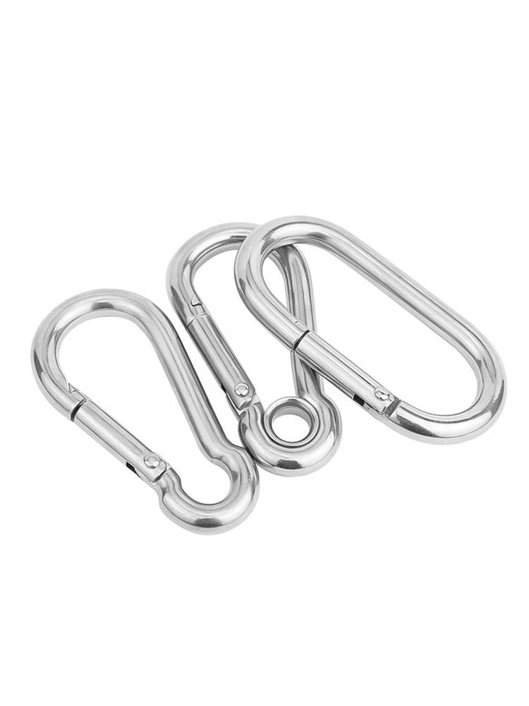 304 stainless steel spring buckle hiking buckle buckle keychain buckle buckle nut spring belt buckle dog chain buckle