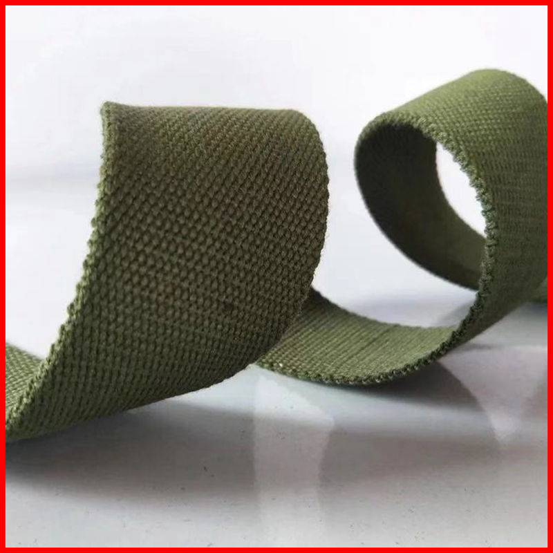 Belt and green polyester cotton band DIY auxiliary material thickened strap and brake canvas belt luggage to pack Maza belt