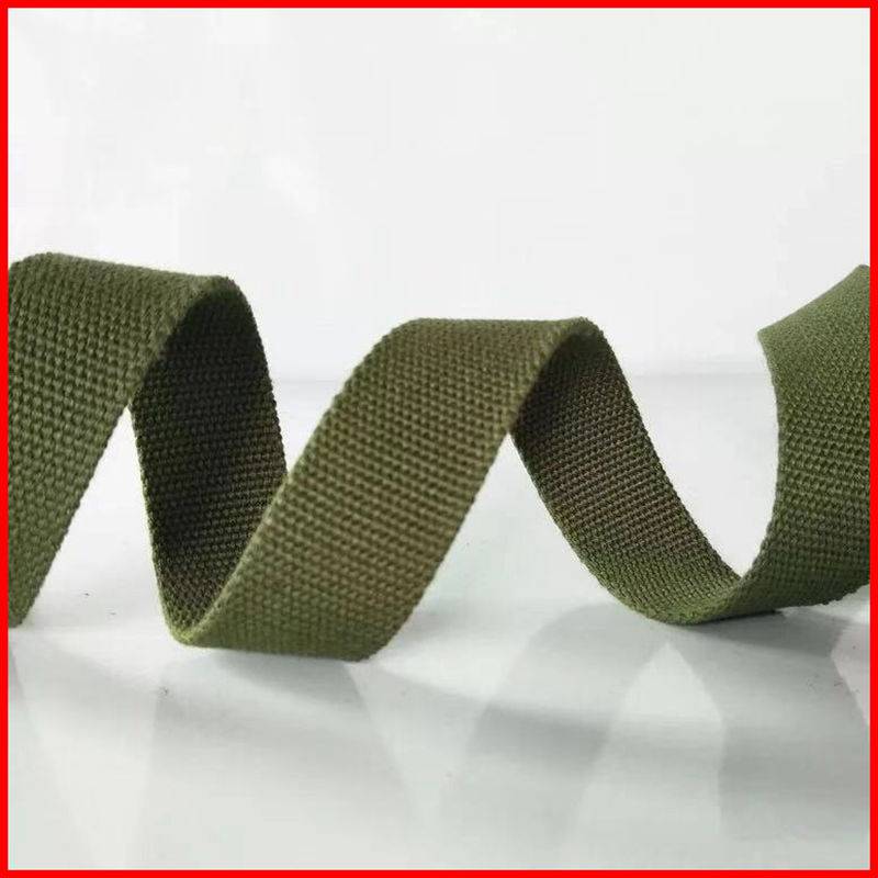 Belt and green polyester cotton band DIY auxiliary material thickened strap and brake canvas belt luggage to pack Maza belt