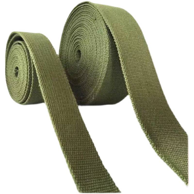 Belt and green polyester cotton band DIY auxiliary material thickened strap and brake canvas belt luggage to pack Maza belt