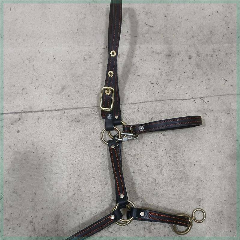 2024 new pure cowhide large horse leader pure handmade