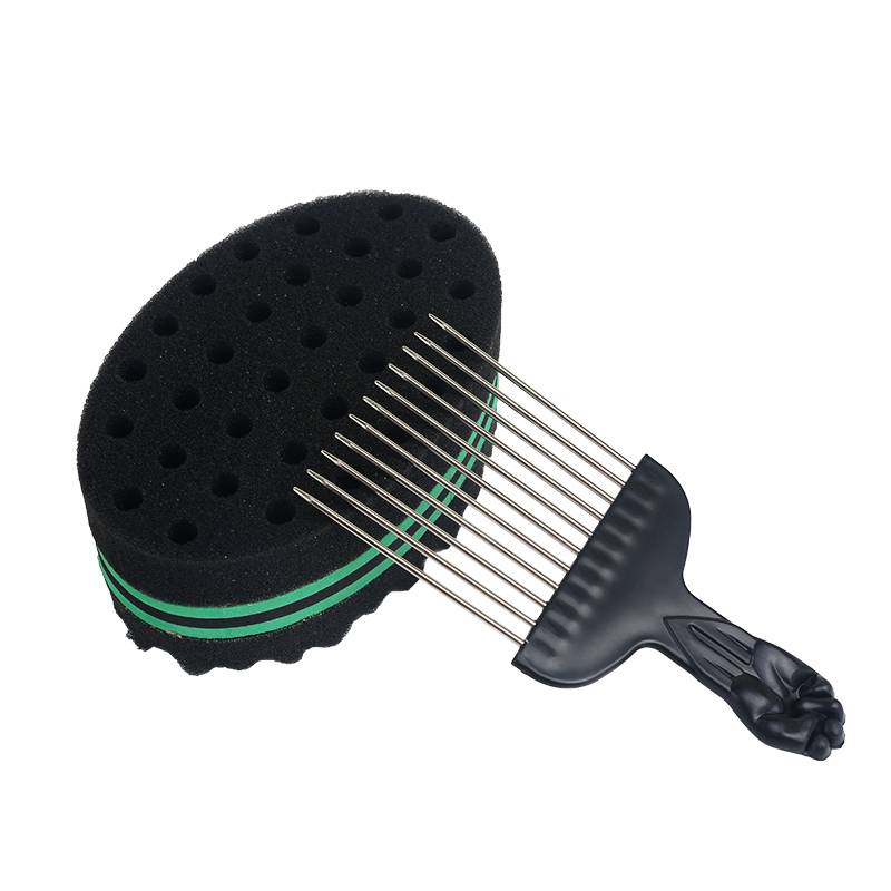 Oil head -back aircraft head shape special insert comb, oil fork, pick high black hot hot style explosion head flat comb