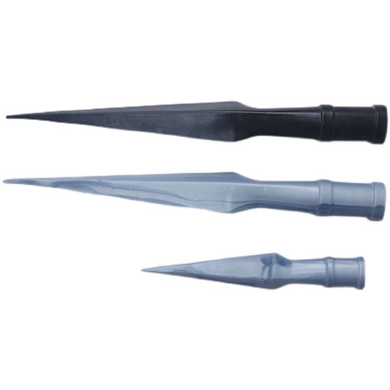 Children's safety silicone rubber rubber performance red gimbing gun training long spear white wax rod martial arts stick against adult gun head