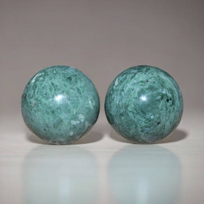 Natural Jade Ball Fitness Ball Health Ball Handle Playing Men and Women Middle and Elderly Massage Children Transfer Stone Health Ball