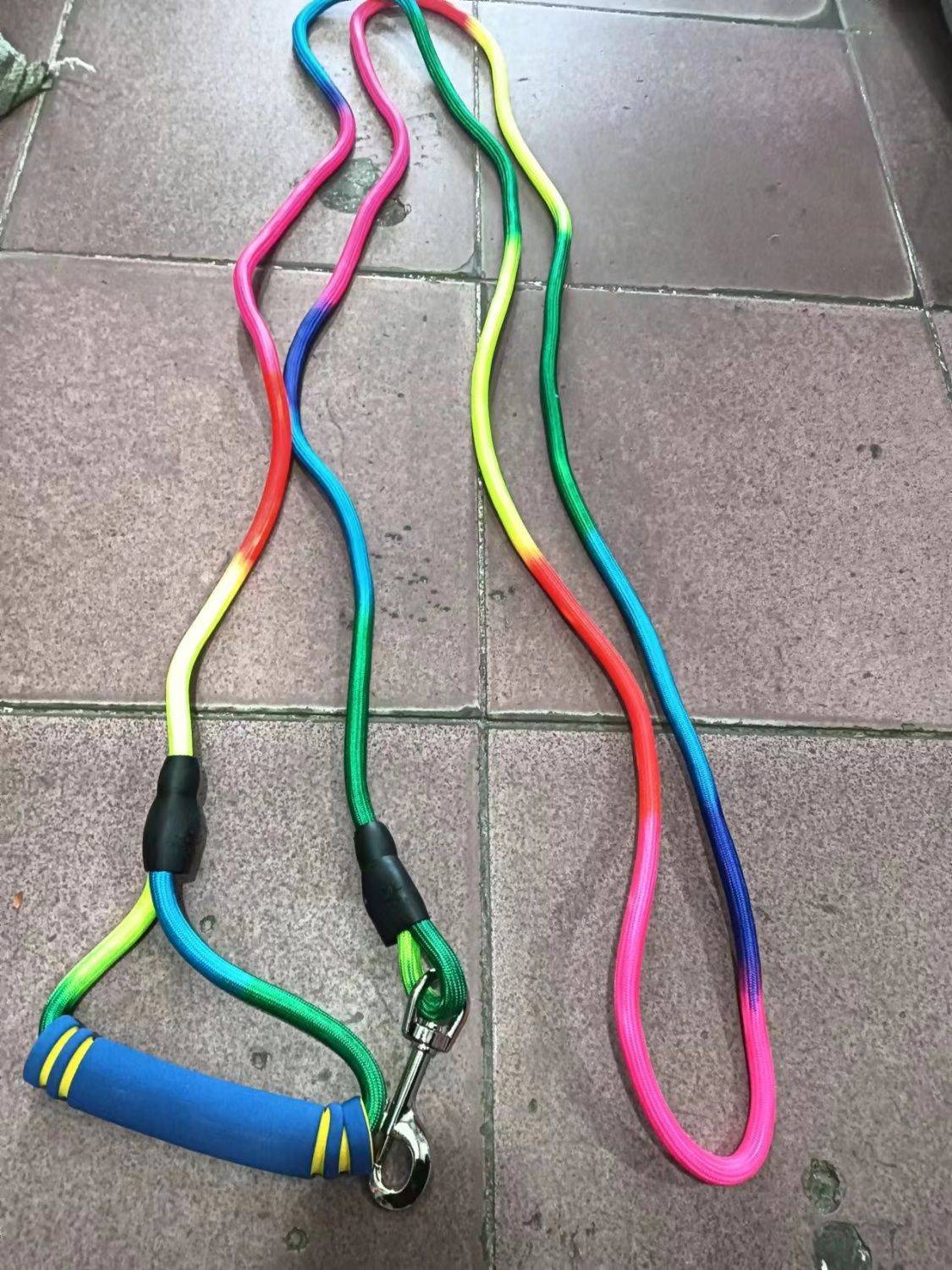 Factory direct selling rainbow rope equestrian led horse reins