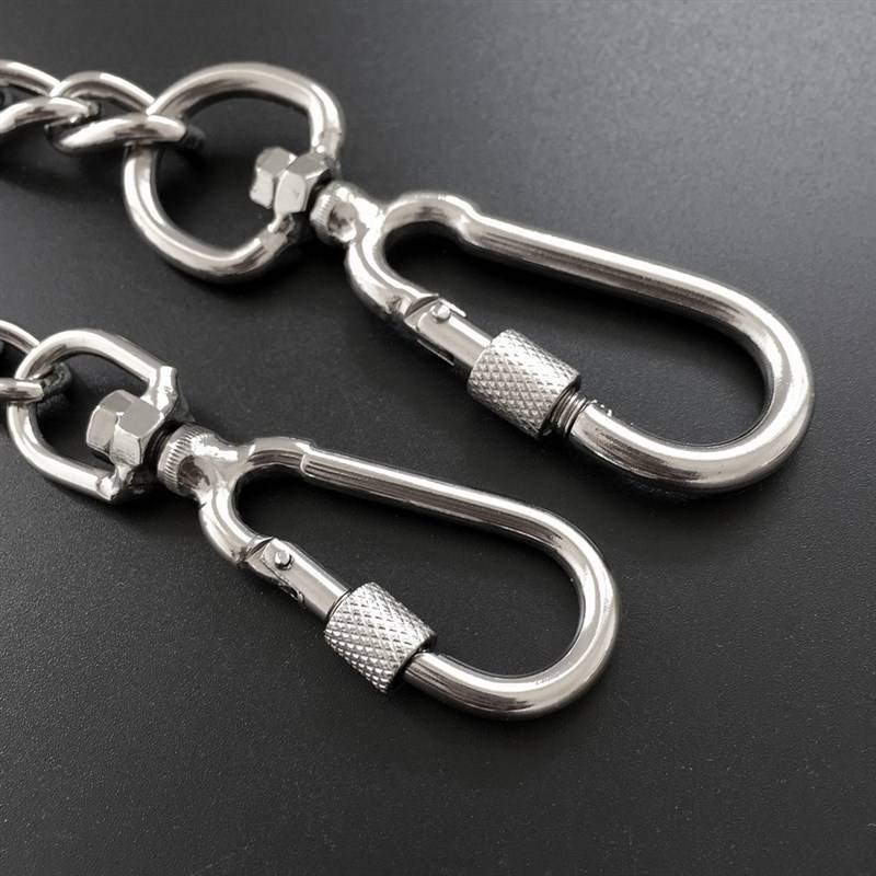Stainless steel dog traction rope small medium -sized dog bolt dog chain Golden hair horses dog German dog chain iron chain