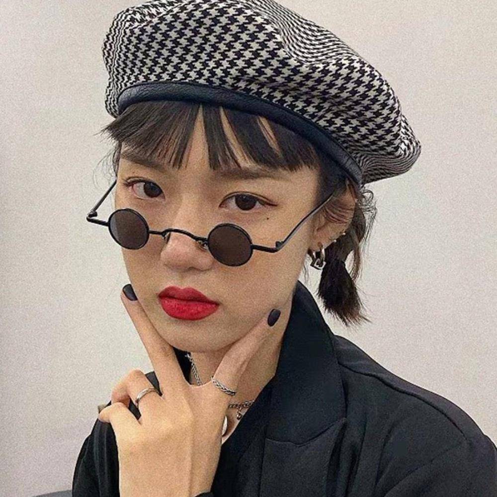 Round retro sunglasses Mirror Mirror Circles Prince Mirror Morrosive Glasses Glasses Mustard Round Face