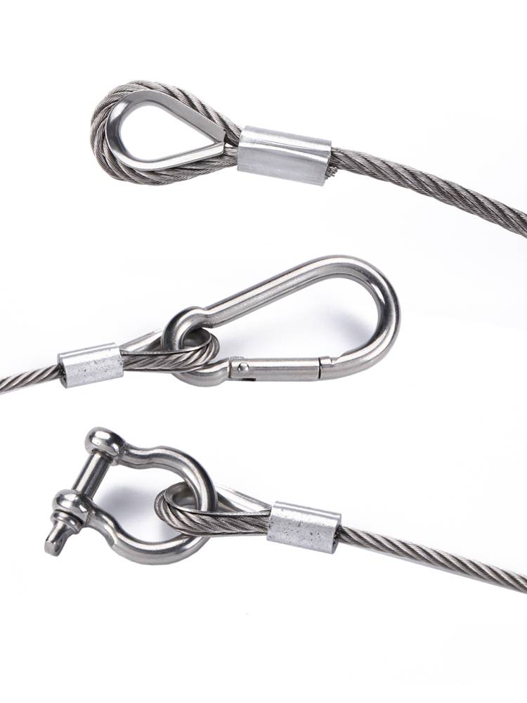 304 stainless steel chicken heart ring steel wire rope sleess ring heavy protective sleeve triangle exaggeration 6/8/10mm specifications all