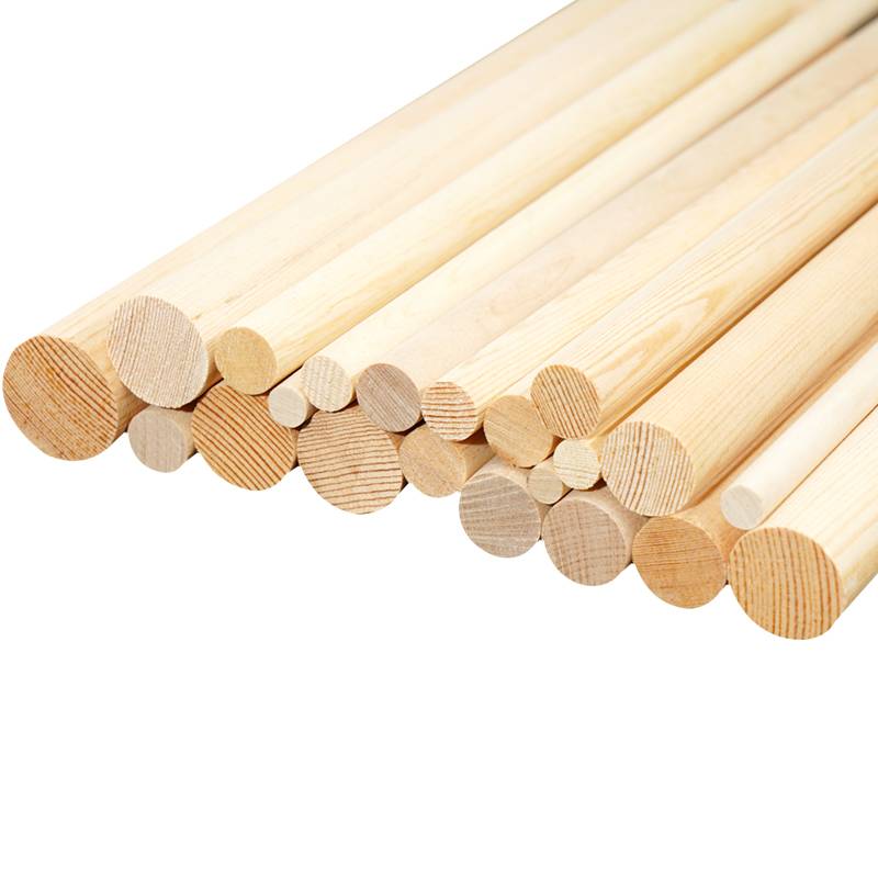 Pine wood solid wood sticks DIY handmade architectural model material Birch long wooden stick cylindrical pine round wood stick