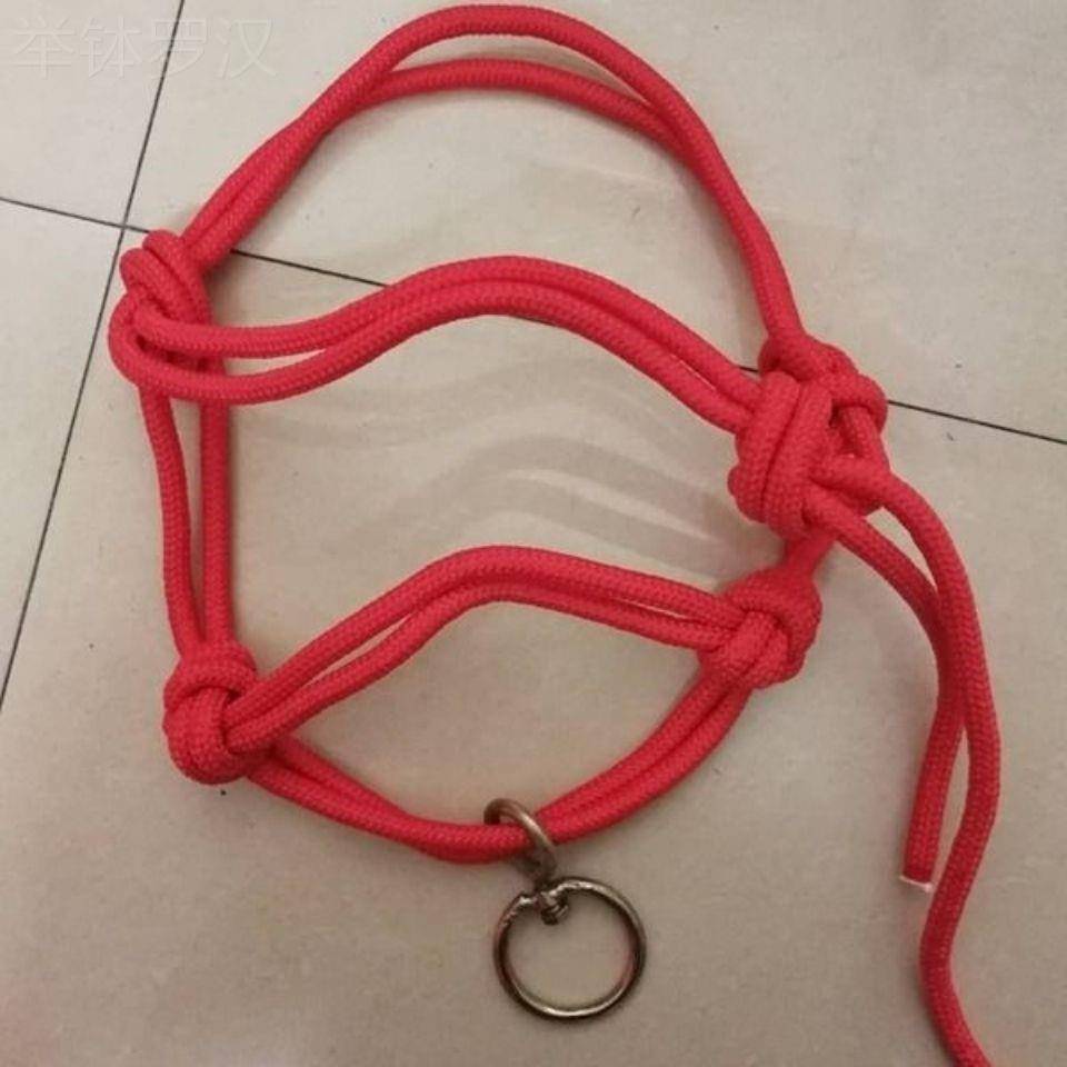 Bull cage head cow dragon set beef head, cattle rope calf cattle cage head cow reins aircraft net rope compilation@