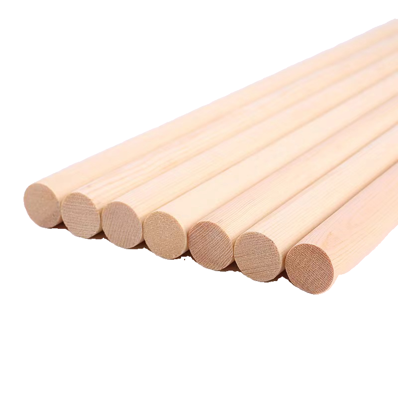 Pine wood solid wood round wood sticks round wooden stick DIY handmade wooden stick stick small round wooden stick furniture material clothing pole