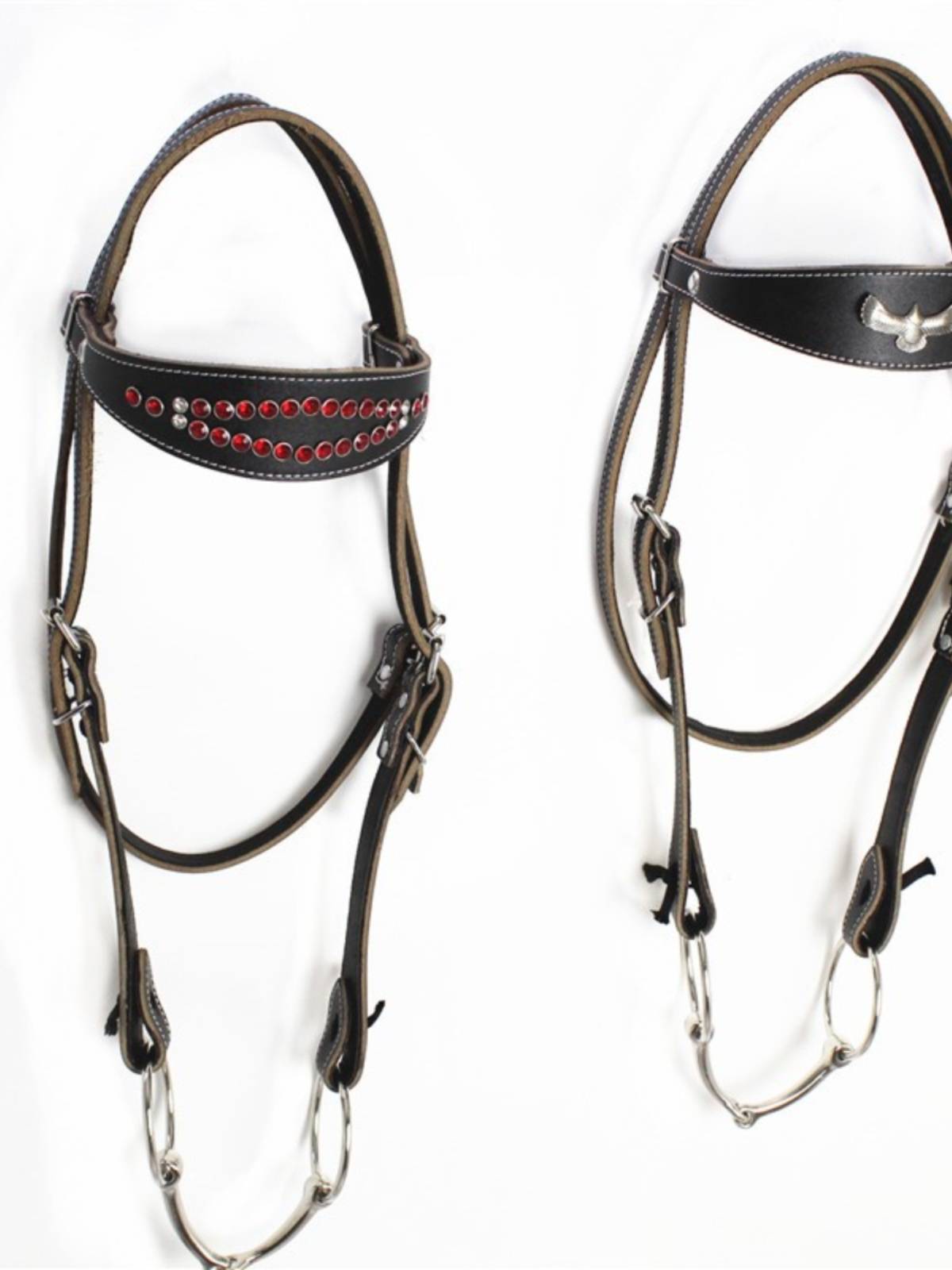 Leather cowhide horses and horses, handmade handmade horseswater reins chewing full -piece