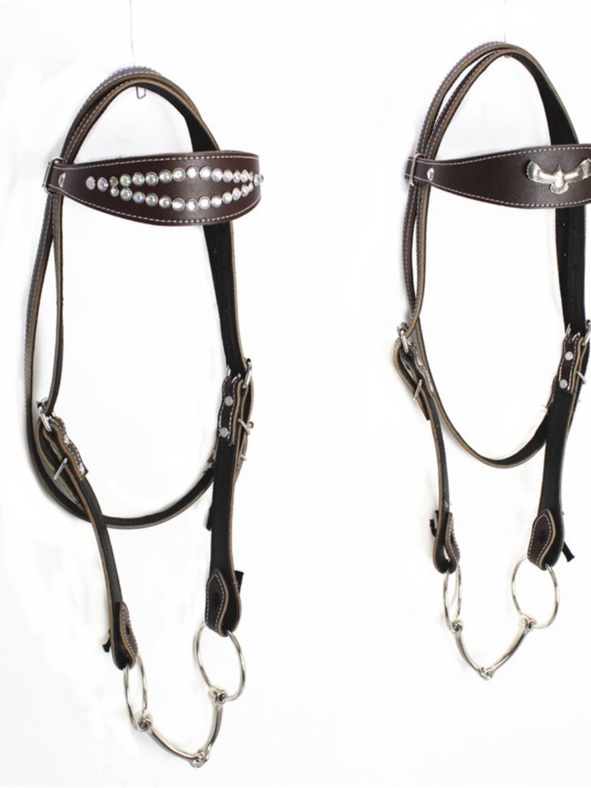 Leather cowhide horses and horses, handmade handmade horseswater reins chewing full -piece