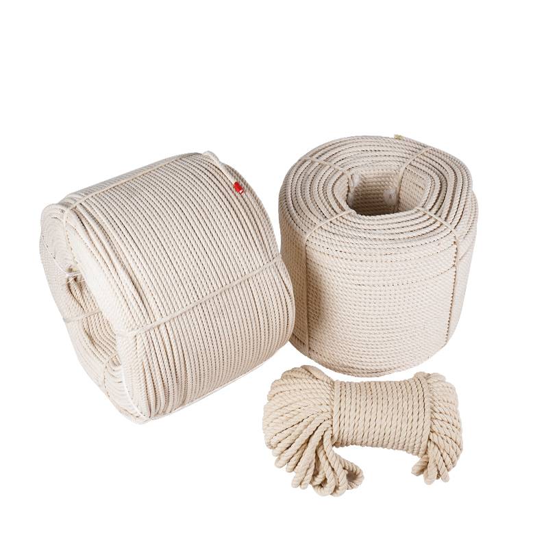 Rice white pure cotton rope decorative cotton yarn beam rope 1-30mm thick detailed binding rope three shares