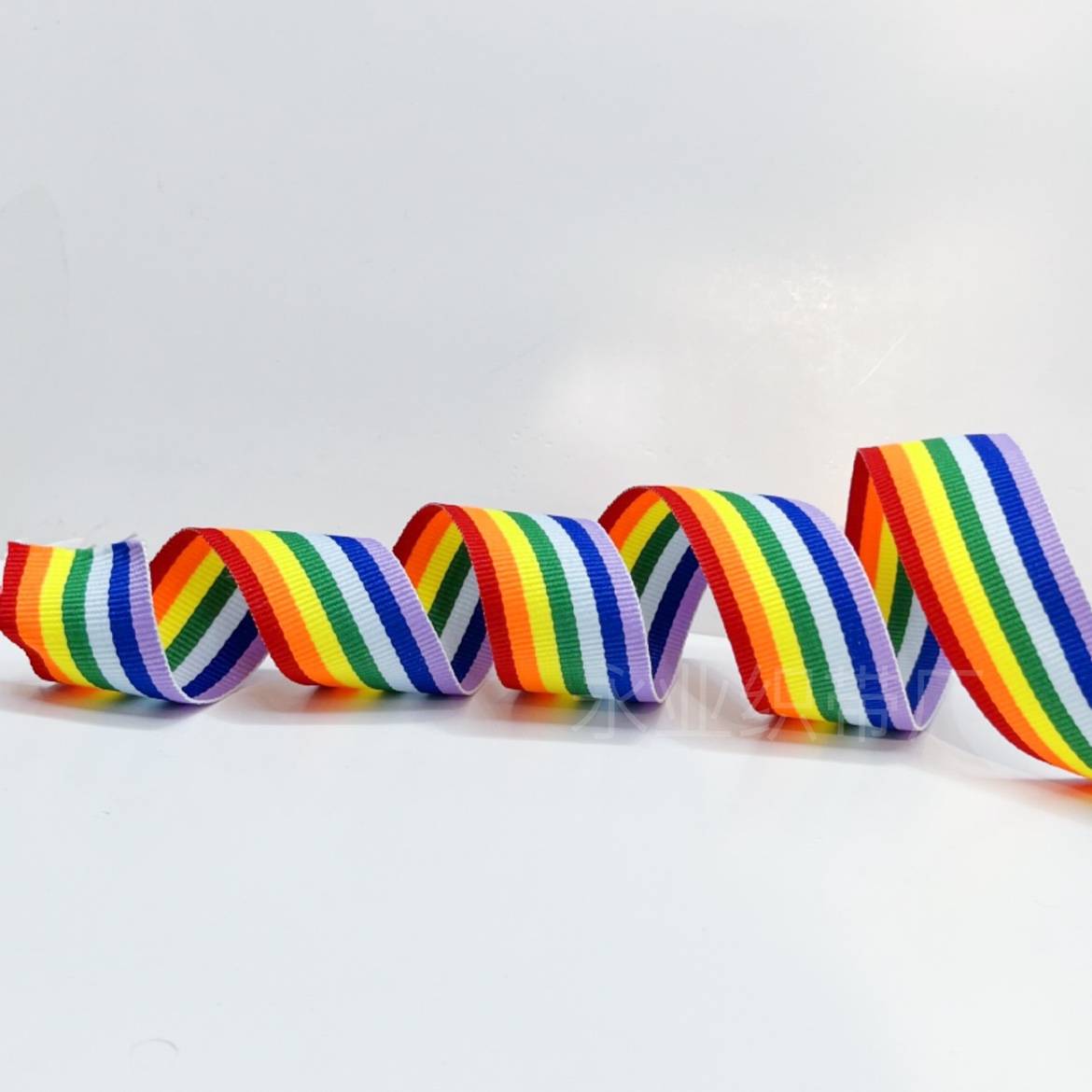 Rainbow woven belt Children climbing frame encrypted fastening flat woven belt colorful polyester band DIY Maza stool belt