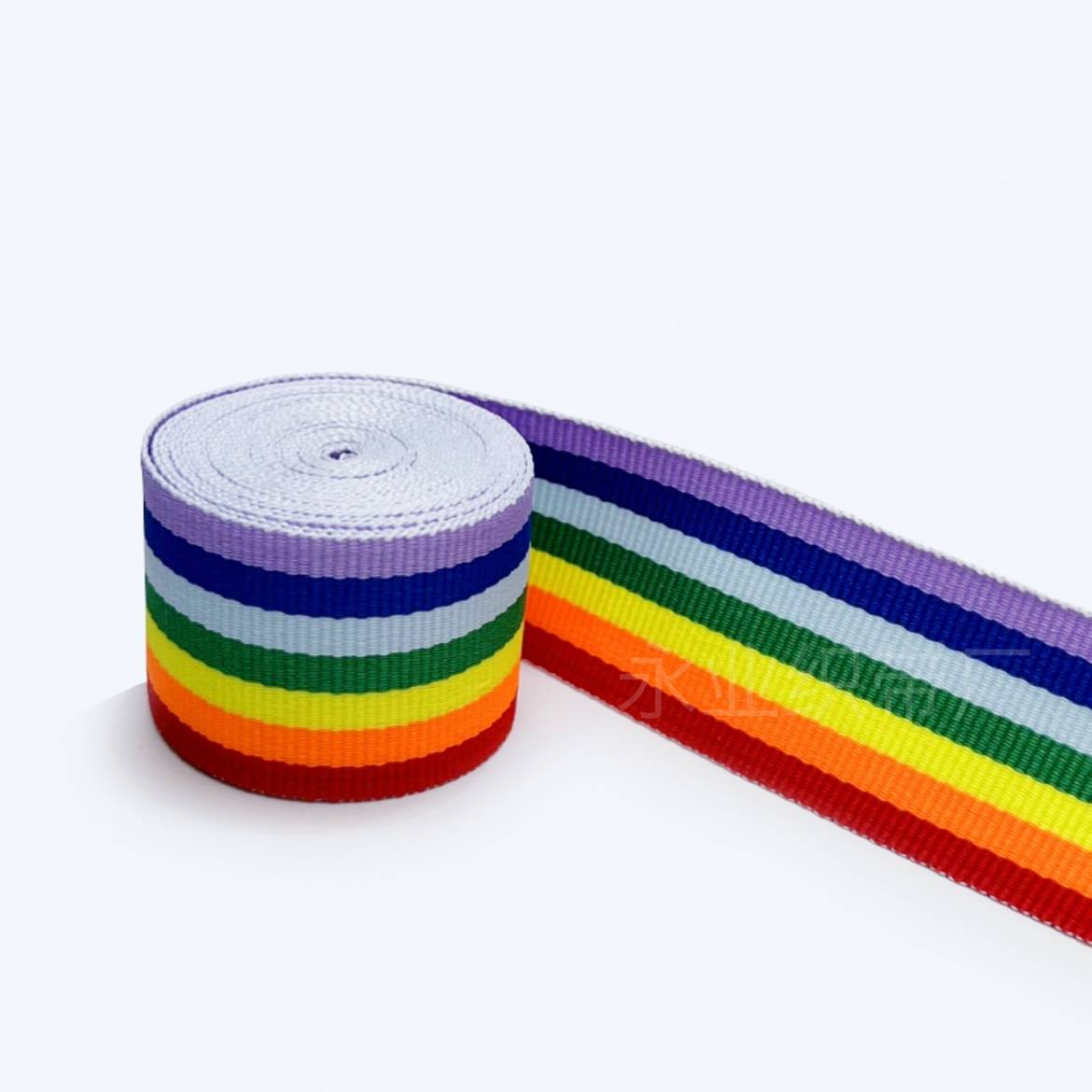 Rainbow woven belt Children climbing frame encrypted fastening flat woven belt colorful polyester band DIY Maza stool belt