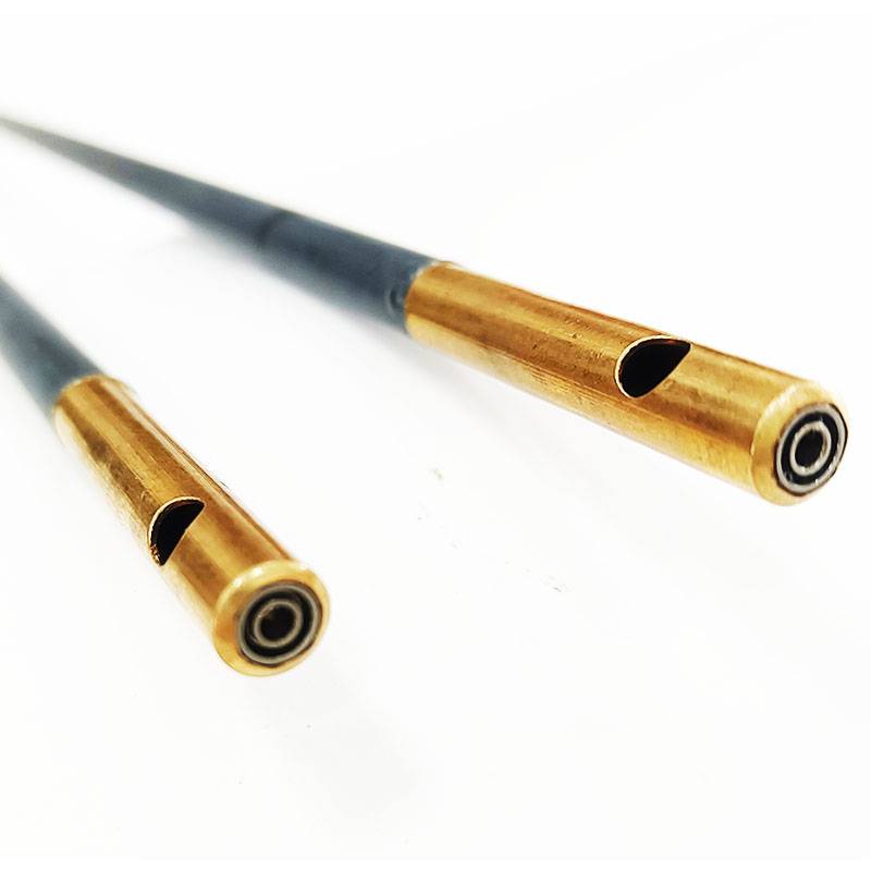 Sevenmm meter carbon rodless handle bearing copper carbon head carbon rod 7 mm rod body straight -hole copper real single head empty bamboo rod