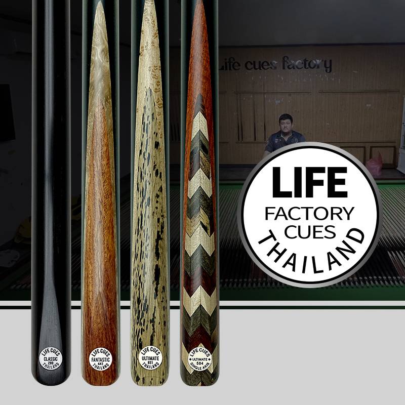 Life Thailand imported professional handmade Snooker's special white wax wood header Chinese -style eight rod black eight -pass pole