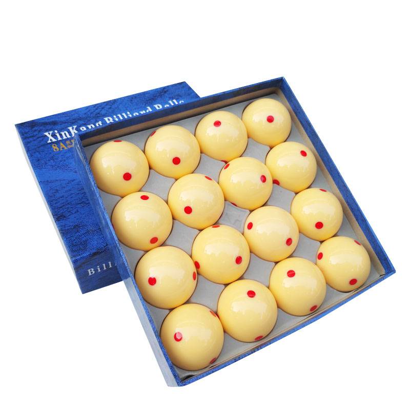 Xinkang 8A Billiards Crystal Black Black Eight Mother Ball Sixteen Colorful Resin Training Coach White Ball 5.72cm
