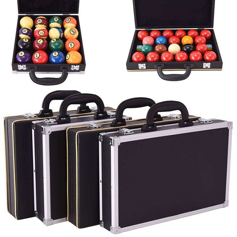 Billiards Ball Box Aluminum Alloy Billiards Box Table Pills Storage Box SnCSker 16 Color Box