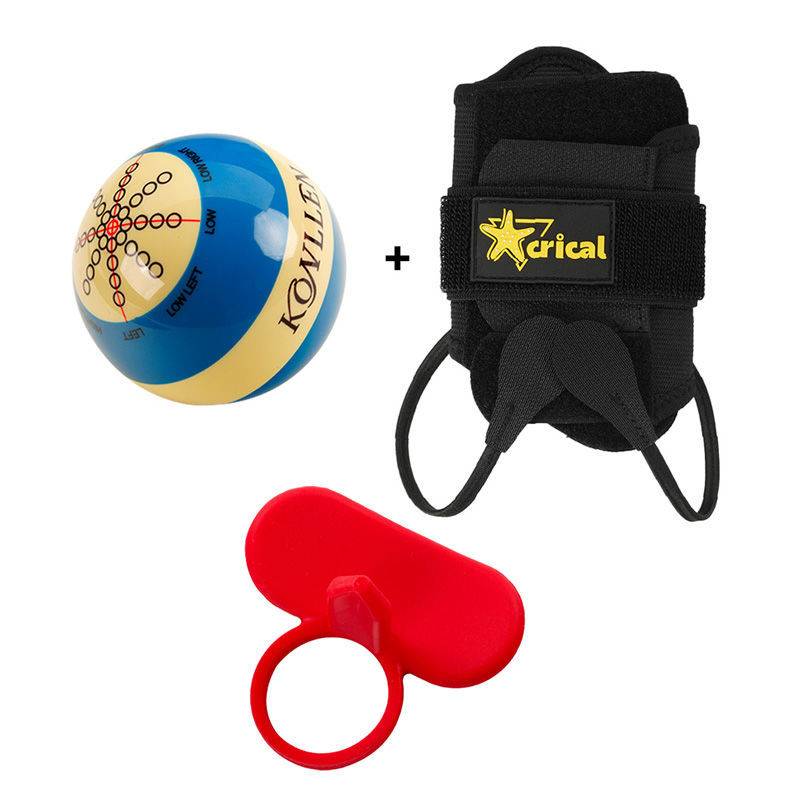 Blue trainer ball + training glove + magic ring (red)