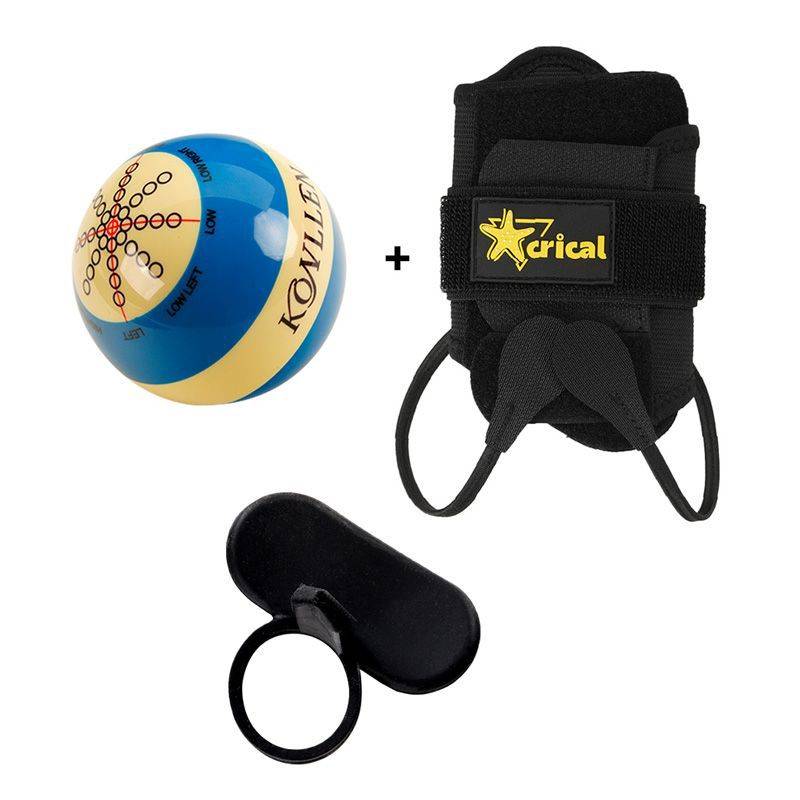 Blue trainer ball + training glove + magic ring (black)
