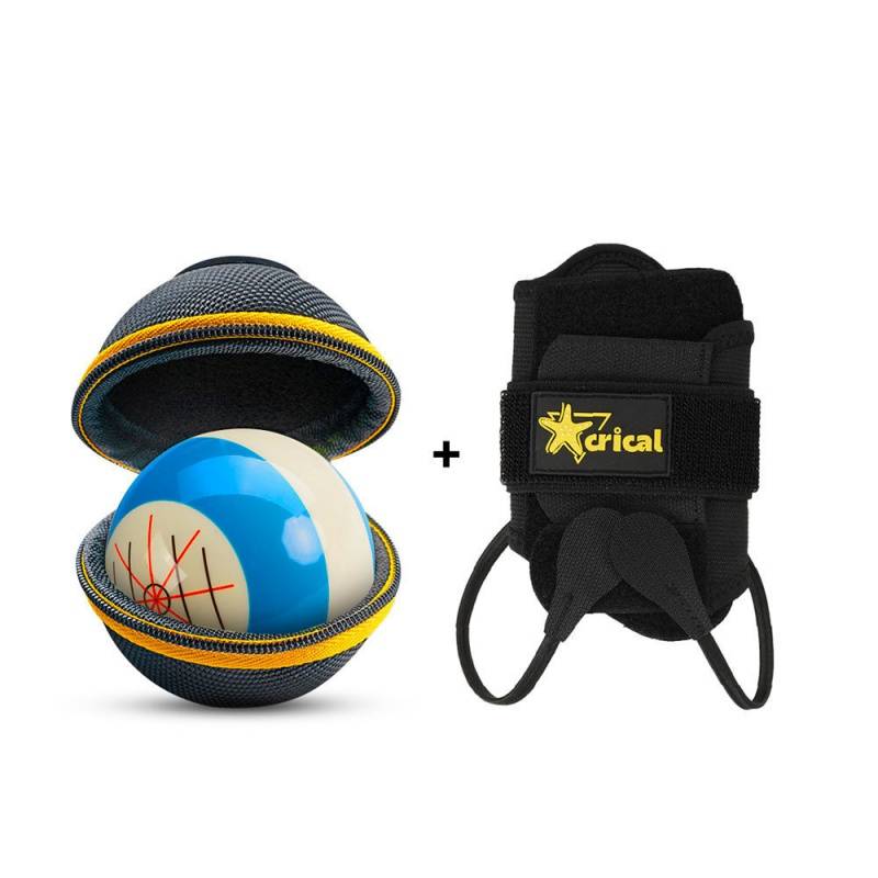 Blue trainer ball + pack + training gloves