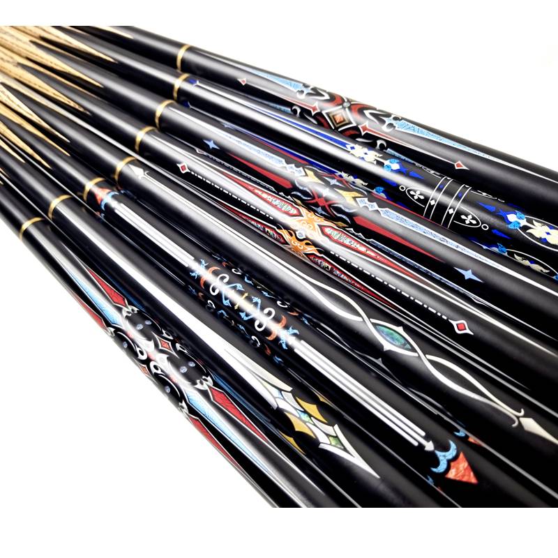 Js national wind member pole single pentston club three -section ball room public black 8 tabletop sixteen color head poles