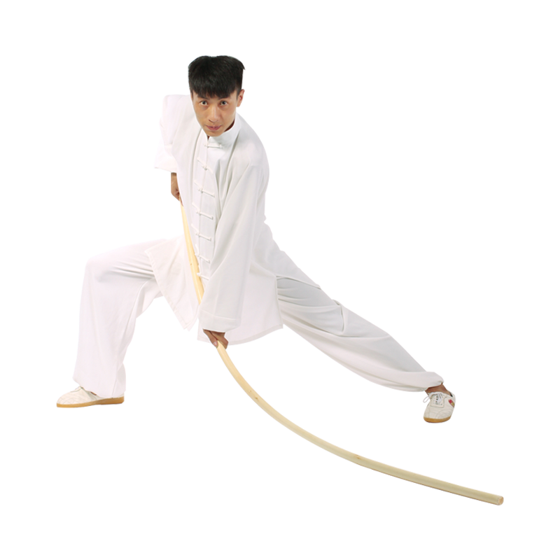 Martial arts stick, white wax rod stick stick wooden stick long short short short stick Emei defense Taiji rare forest nun stick gold hoop stick