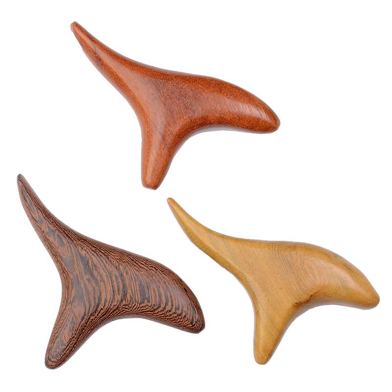 Wooden Triangle Massage Massage Foot therapy Baseball Foot Scraping Board Horn Point Pen Pen Point Point Point Pilling Massage Stick Tool
