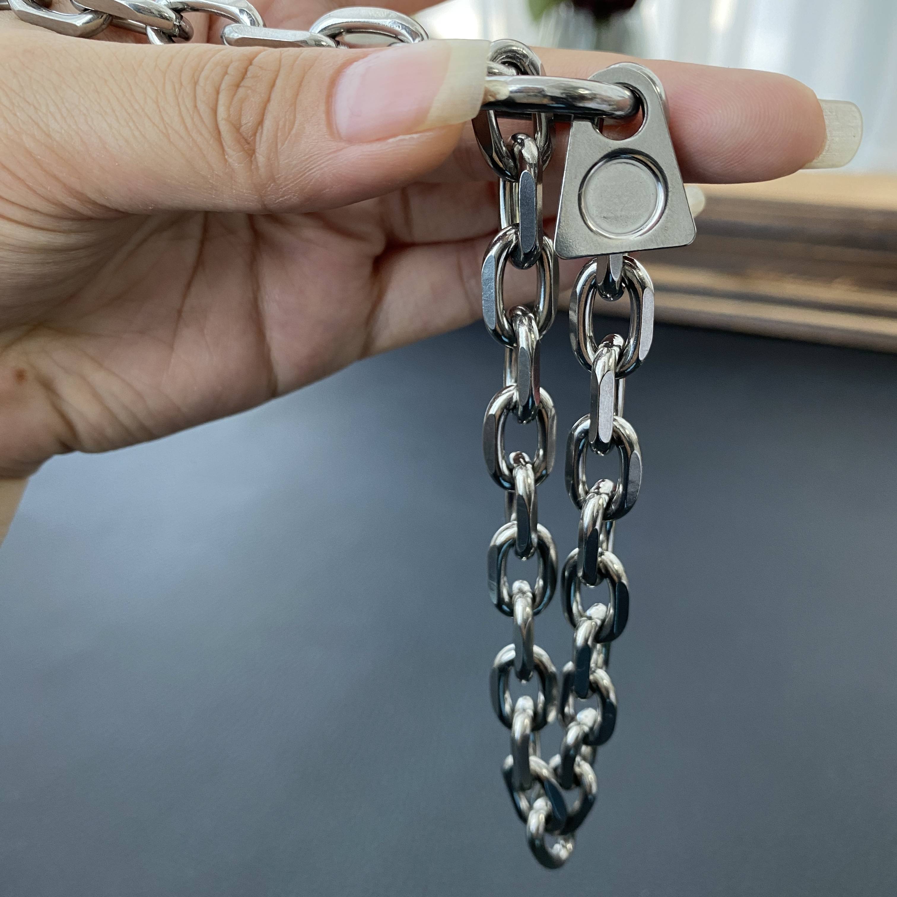 Stainless steel dog neck ring P chain dog neck chain small medium -sized dog Jack Corki Duobin Dog dog neck training dog snake chain