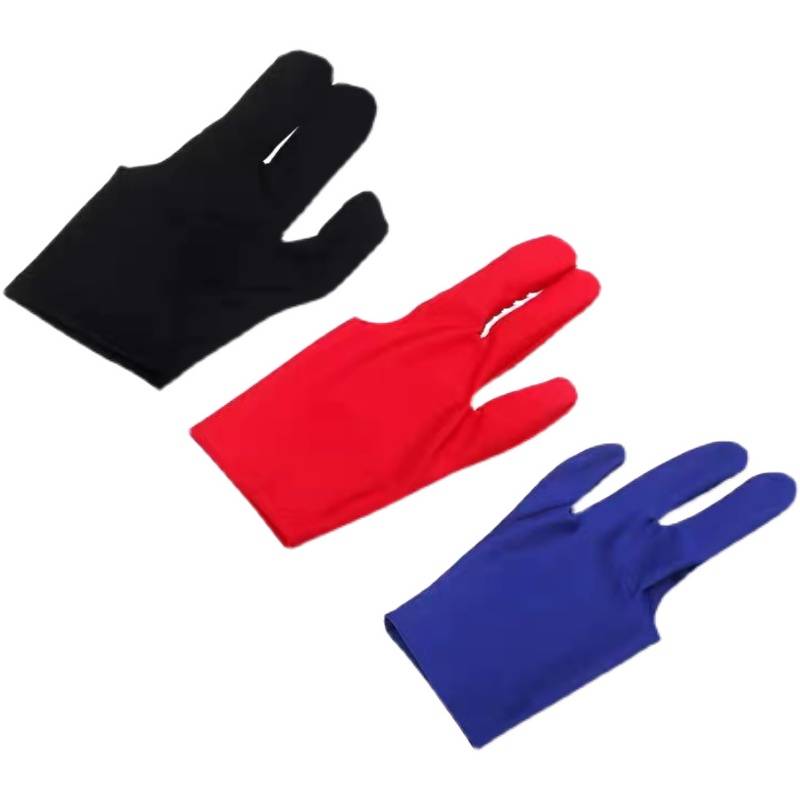 Billiards gloves three -finger billiards gloves Black ball room special gloves dew finger billiards public glove table ball supplies