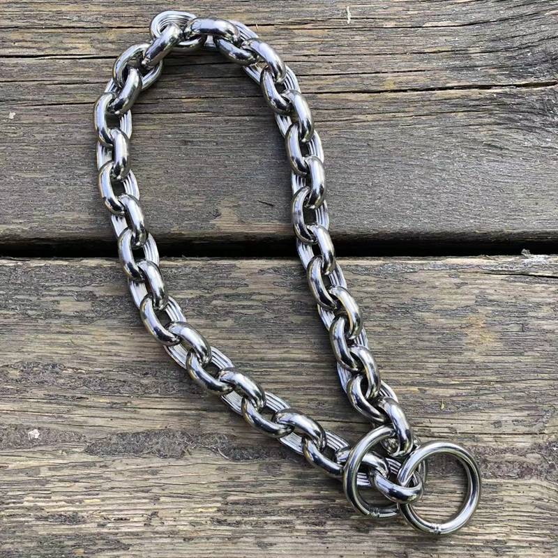 Medium and large dog -neck chain horse dog Golden Mao Casro Tibetan mastiff stainless steel neck set walking dog explosion -proof p chain