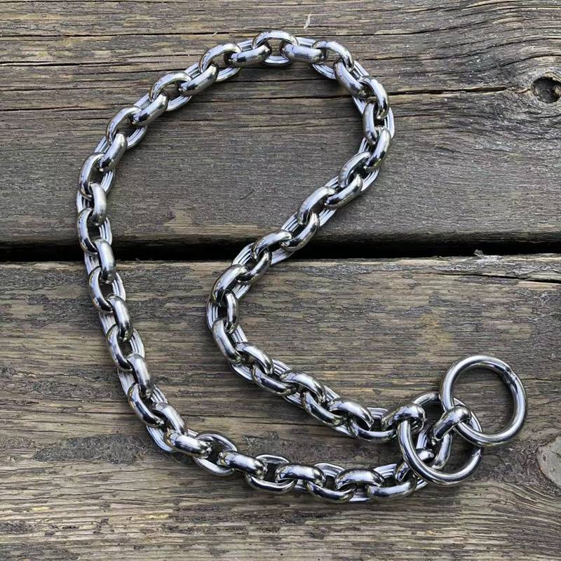 Medium and large dog -neck chain horse dog Golden Mao Casro Tibetan mastiff stainless steel neck set walking dog explosion -proof p chain