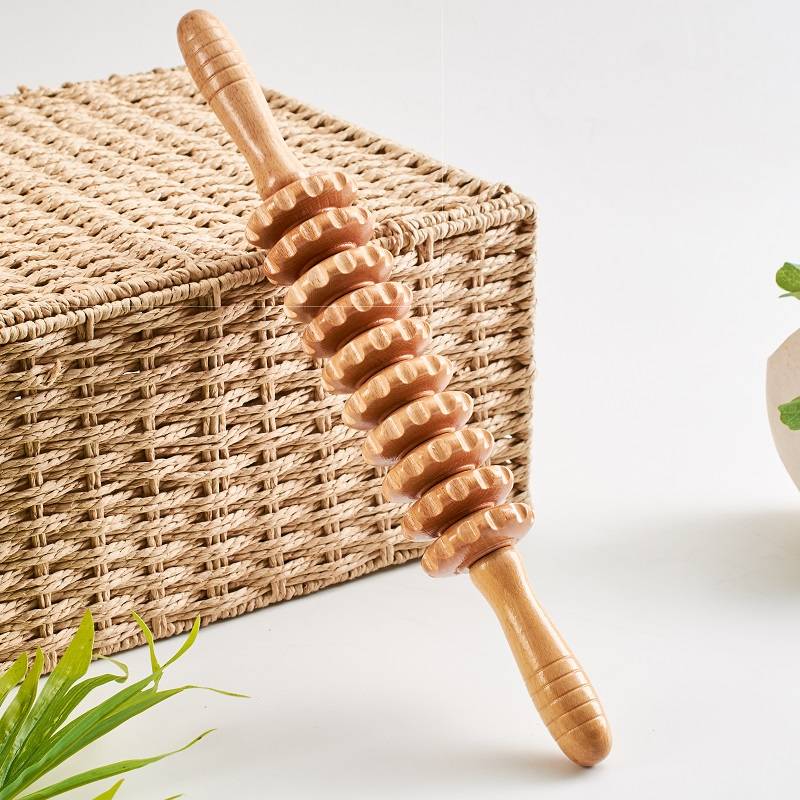 Ten-wheel wood-wood yoga sticks