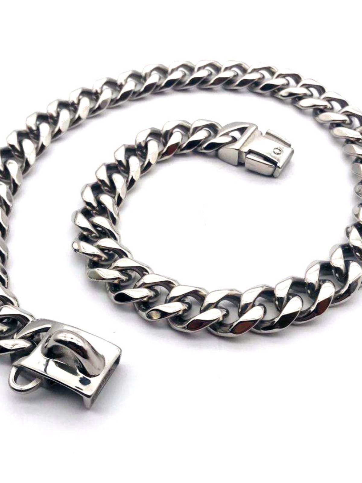 15mm six -sided grinding stainless steel encrypted Cuba chain large dogs and dog chain Dobin method fighting evil bully collar dog ropes