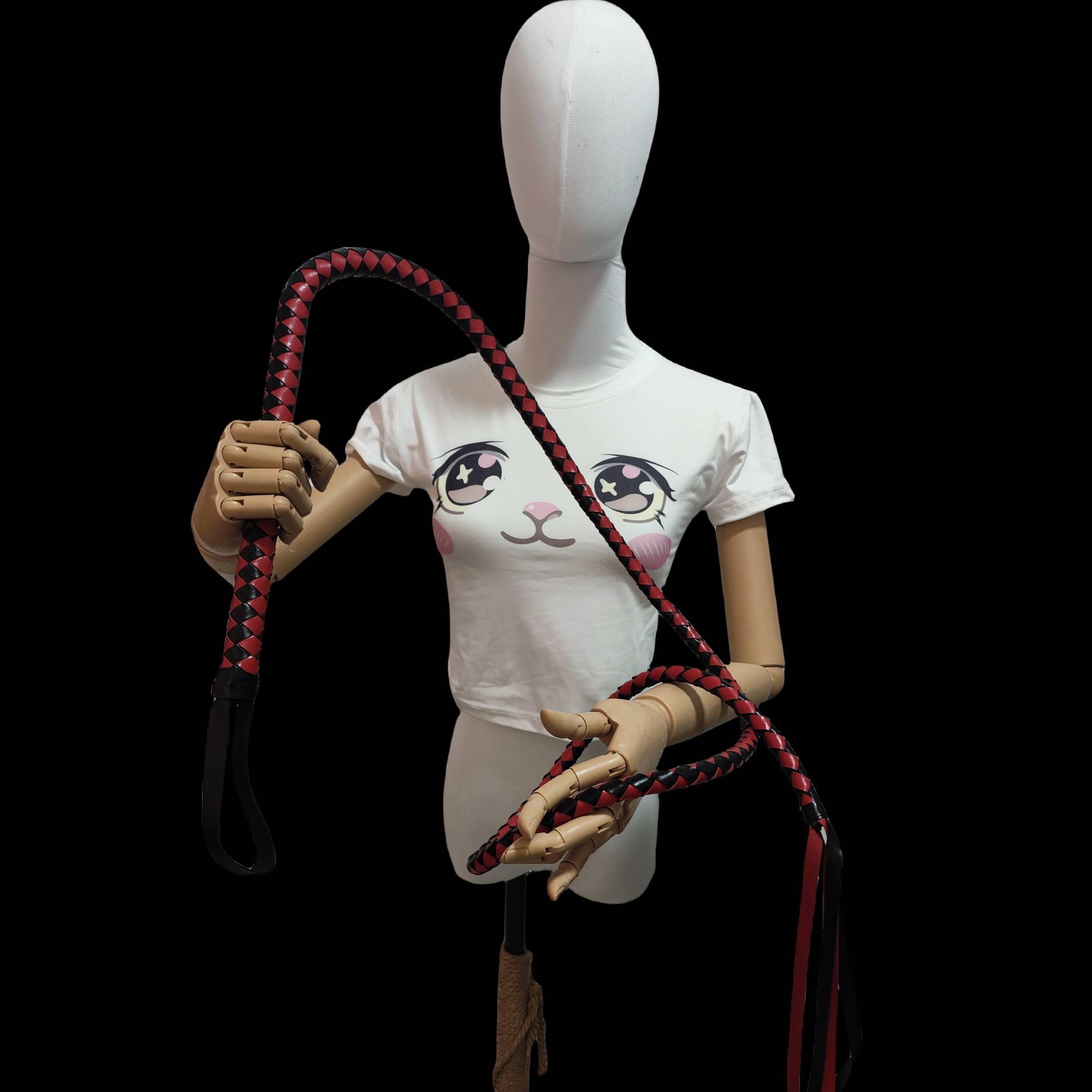 Entertainment performance snake whip horse whip long model can SP whip leather whip tool 190cm long whip