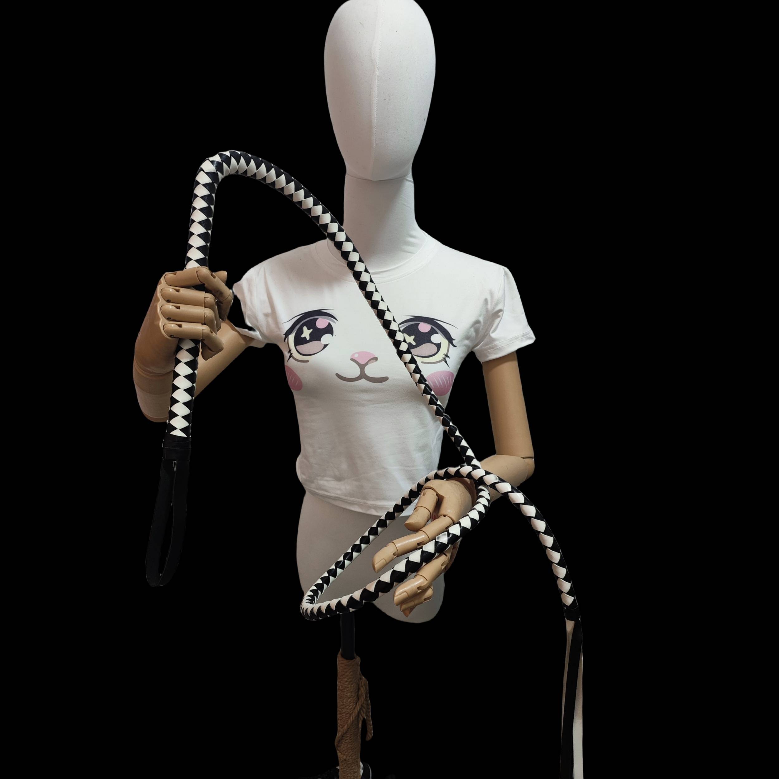 Entertainment performance snake whip horse whip long model can SP whip leather whip tool 190cm long whip